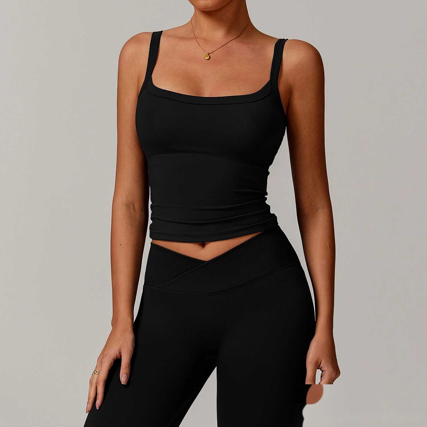 Sanded vest fitness clothing bra high-strength sports bra sling back yoga vest detail