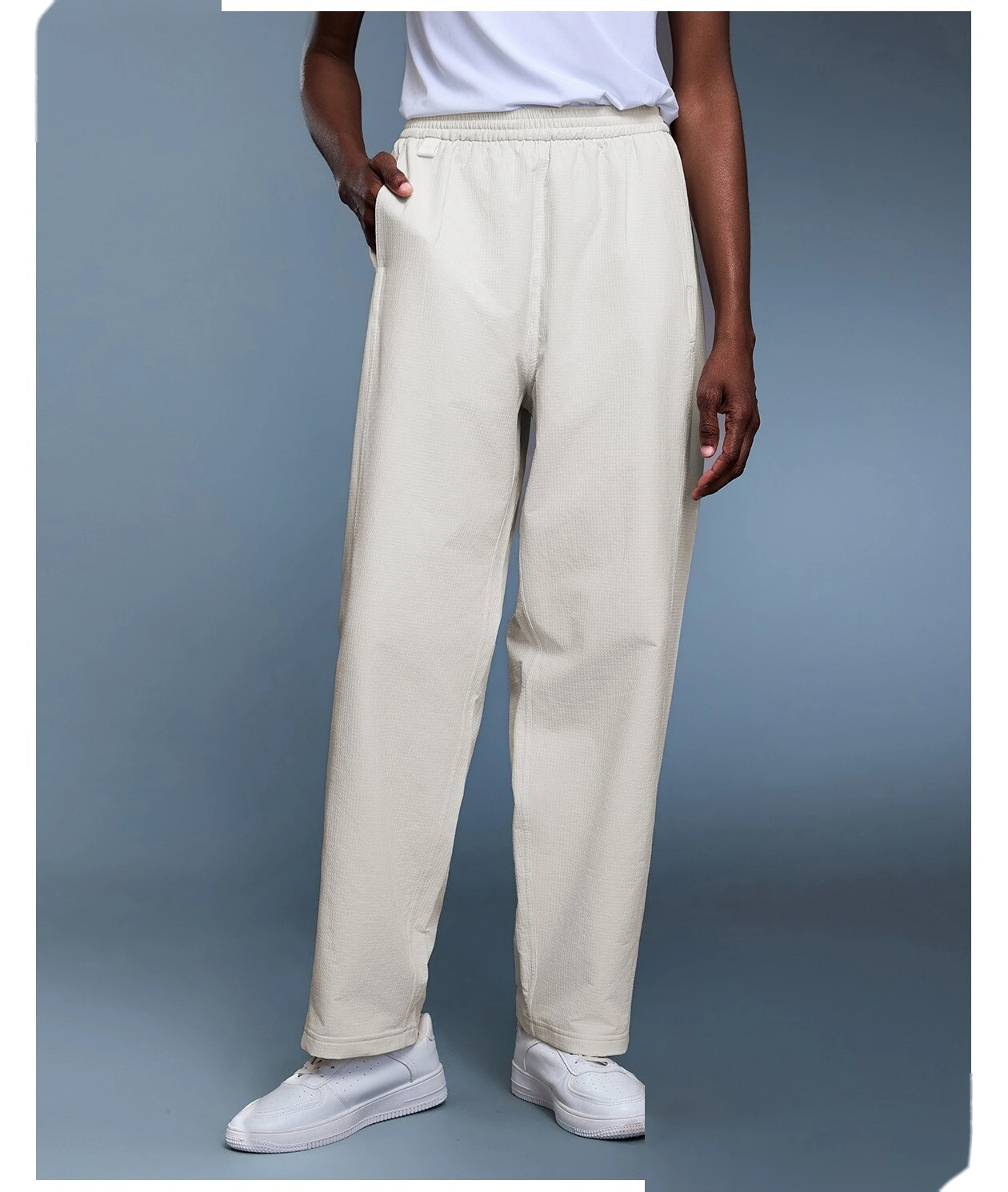 Custom autumn and winter warm casual pants loose straight pants Joker sports pants women detail