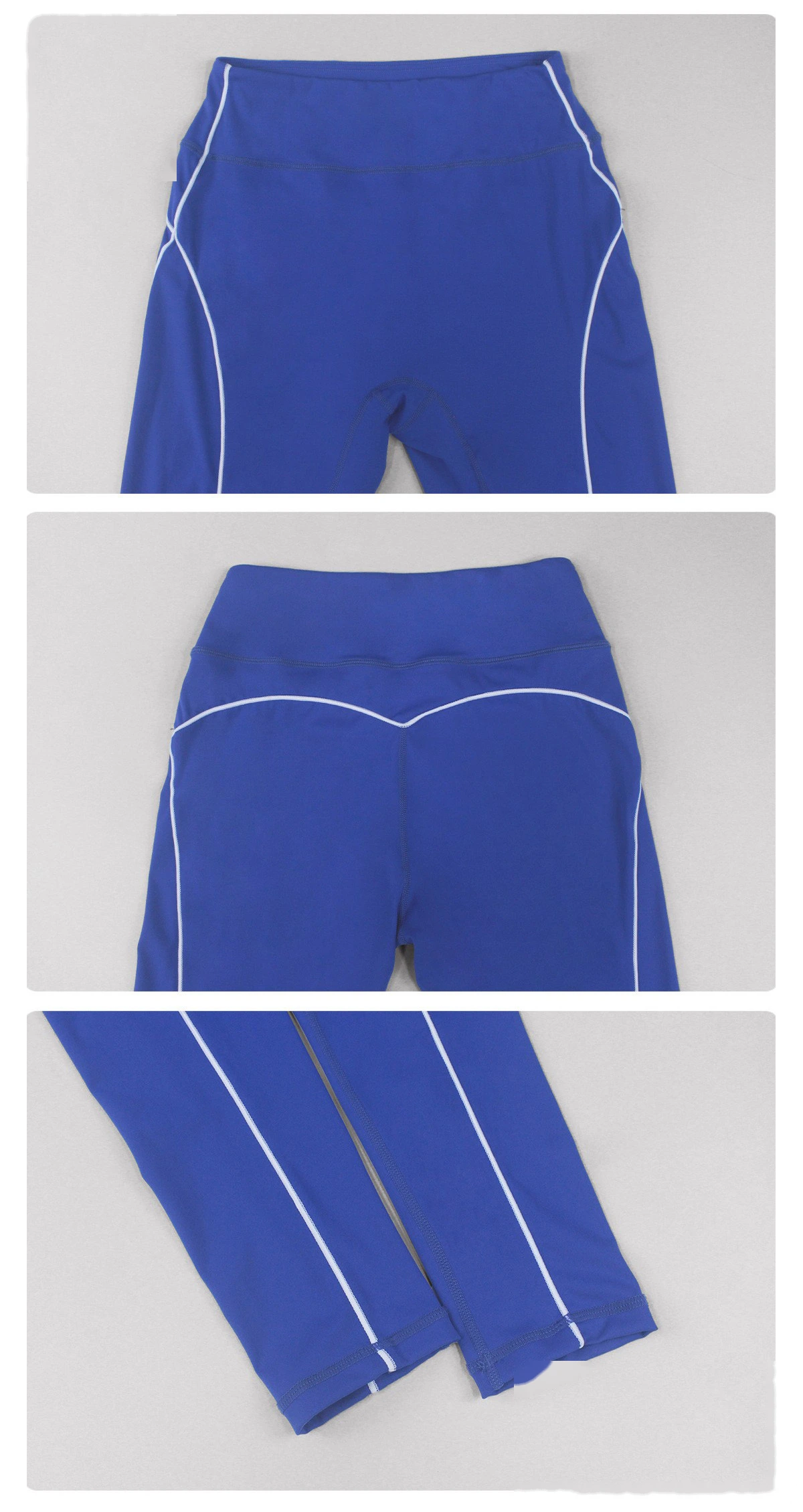 Custom Color Block Nude Feel Yoga Set - Women's High-Waisted High-Stretch Leggings for Gym Running Fitness detail