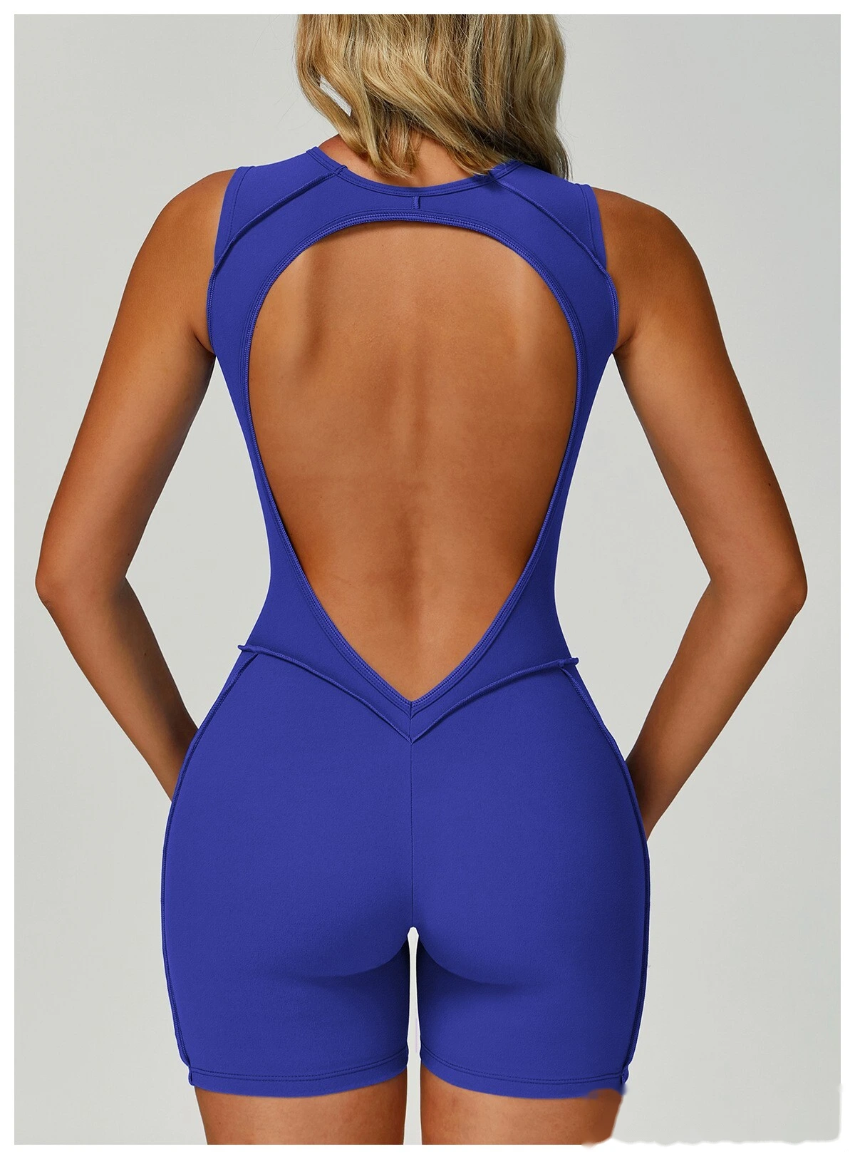 Customized one-piece yoga clothes with beautiful back fashion one-piece women's running fitness clothes detail