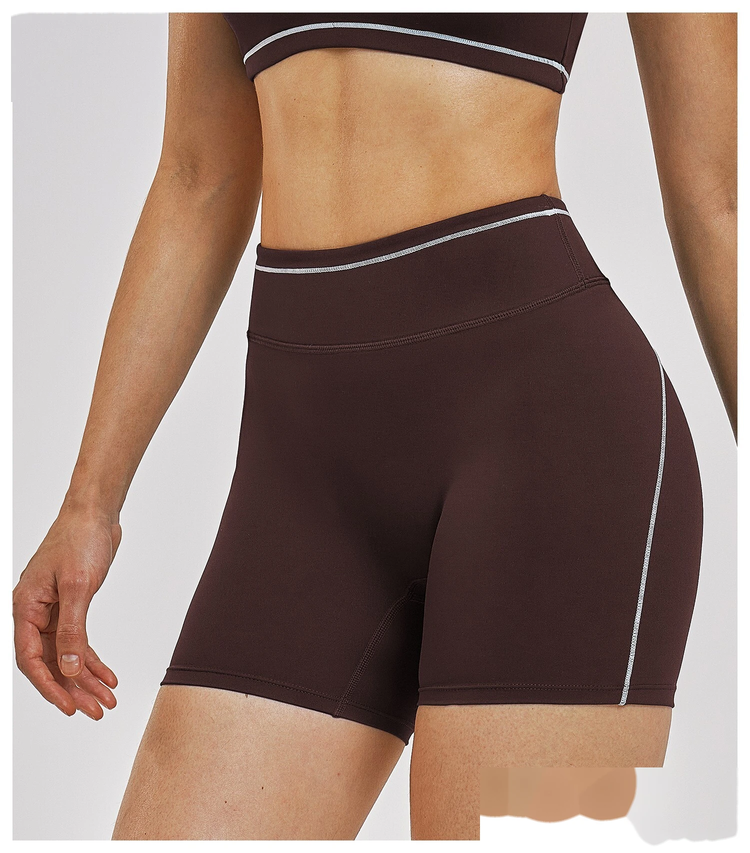 Women’s High Waist Color Block Casual Shorts Yoga Running Fitness Sports Shorts Custom detail