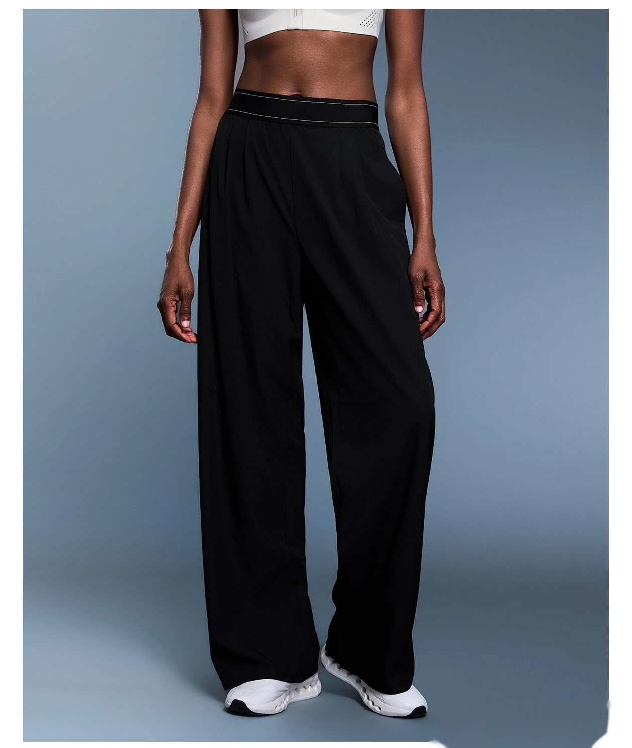 Custom autumn new slim wide-leg pants loose breathable straight sports pants women detail