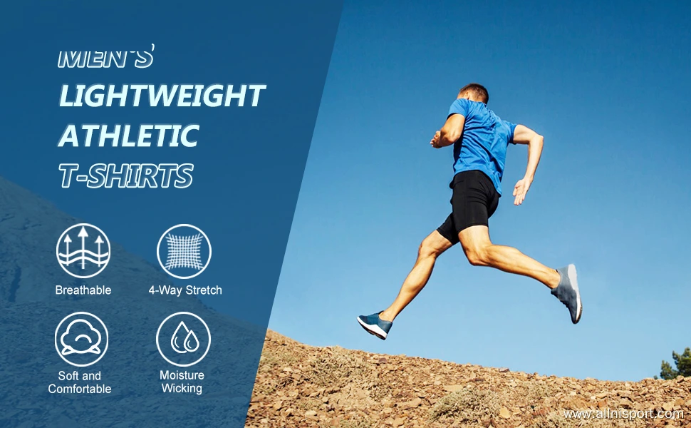 Men's summer breathable moisture absorption loose short-sleeved running outdoor sports quick-drying clothes T-shirt detail