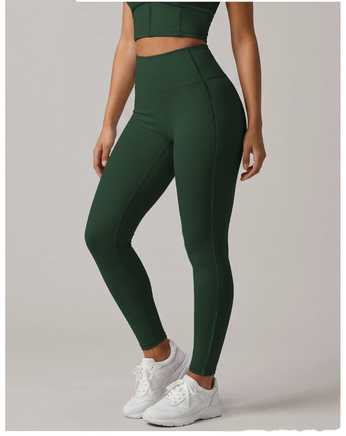 Women High Intensity Sports Outfit, Shockproof Tank Bra + High Waist Slim Training Pants Quick Dry Yoga Set detail
