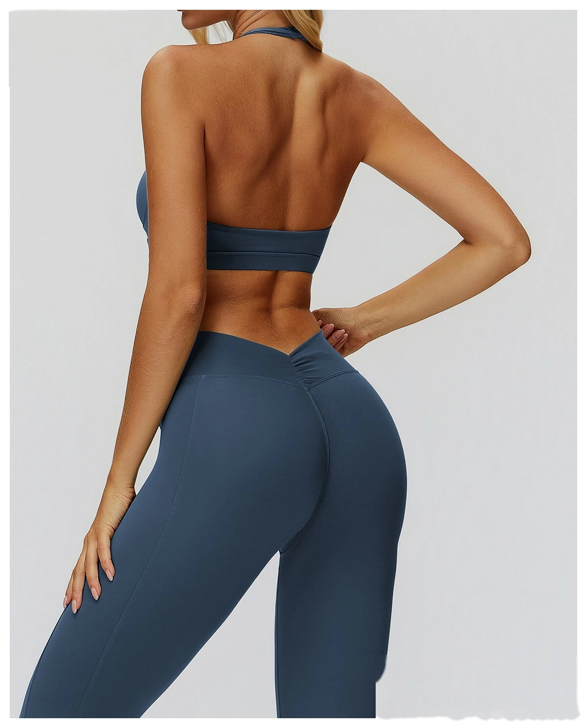 Customizable Women's High-End Yoga Bra | Halter Beauty Back, Supportive for Fitness & Gym detail