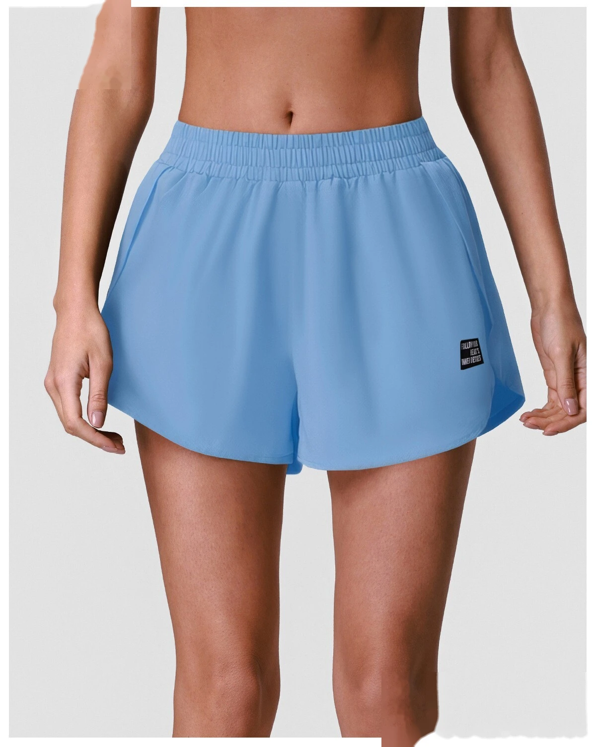Women's Anti-Exposure Yoga Shorts with Liner, Summer Quick Dry Sports Tennis Running Fitness Pants detail