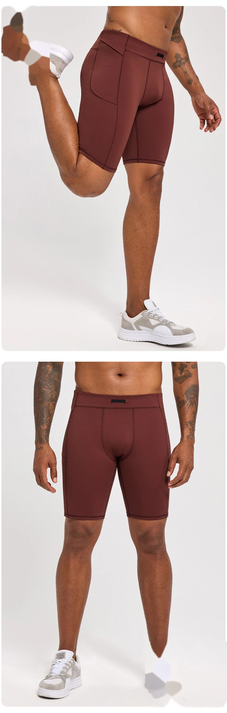 Men's Strong Shaping Compression Tight Shorts Quick Dry Breathable Summer Sports Half Pants detail