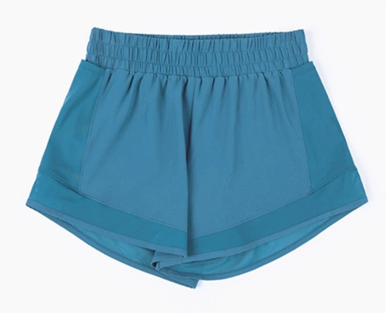 Women loose sports shorts breathable mesh quick dry with liner detail