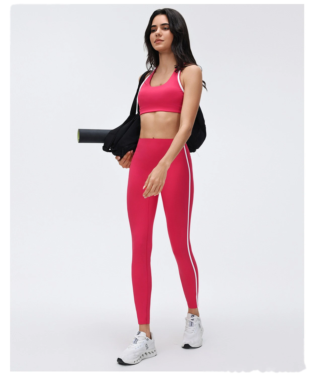 Custom Women's High-Impact Color Block Sports Bra - Beauty Back Padded Yoga Running Fitness Tank Top detail