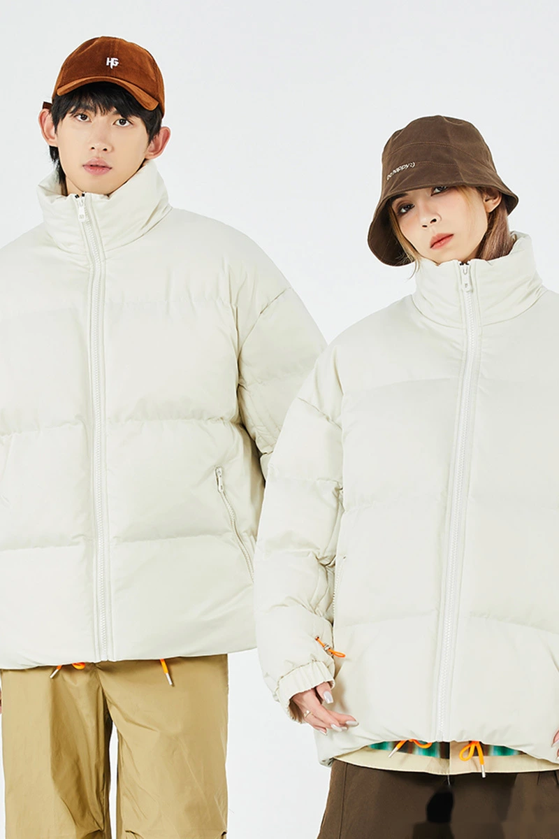 Customize winter men's and women's fashion warm windproof cotton-padded down jacket. detail