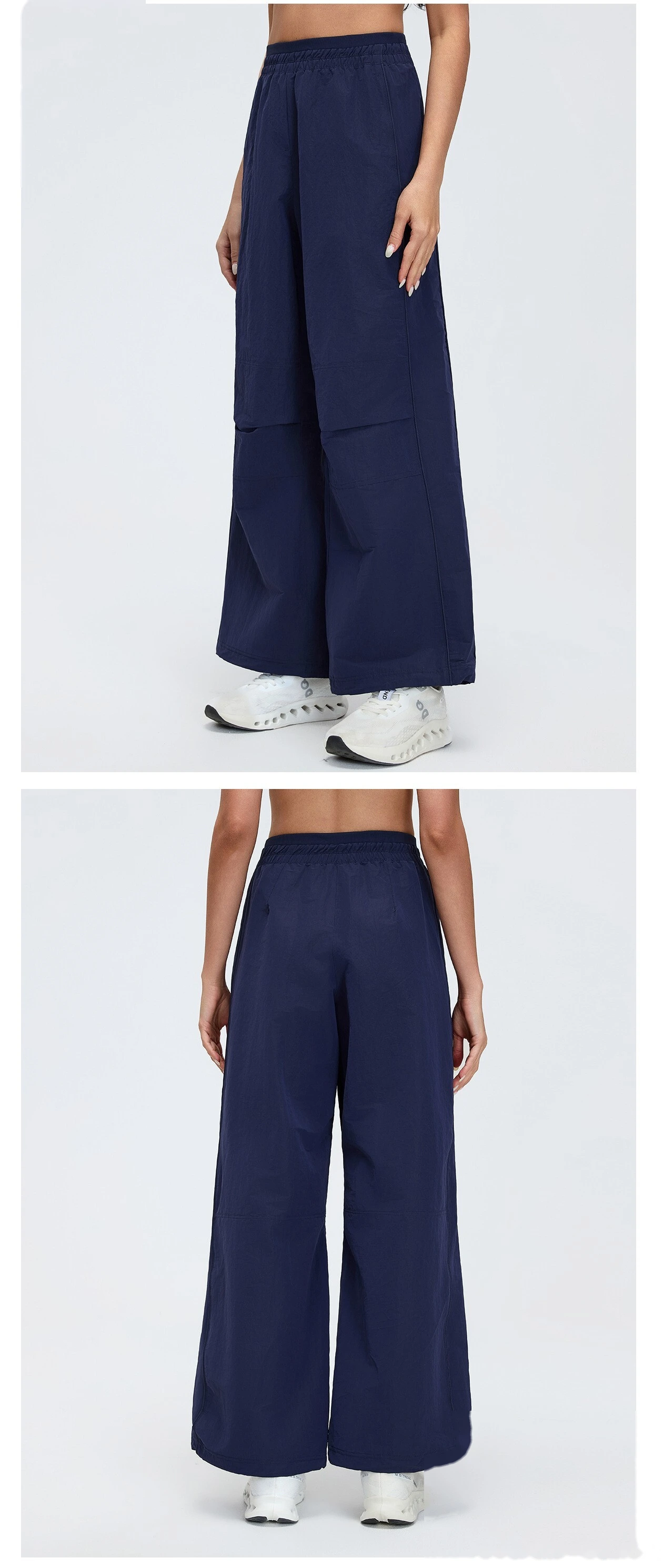 Women's Custom Water-Resistant Outdoor Hiking Pants - High Waist Loose Straight Cargo Sports Trousers for Trekking detail