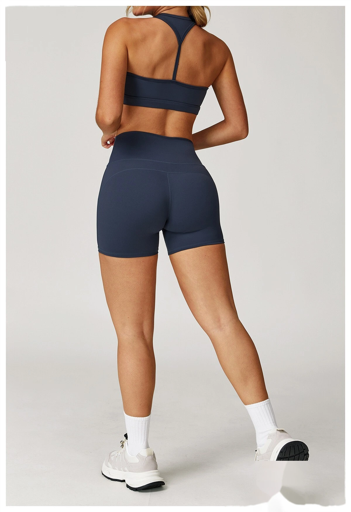Customized yoga shorts women's high waist quick-drying tight-fitting slim shorts running fitness pants detail