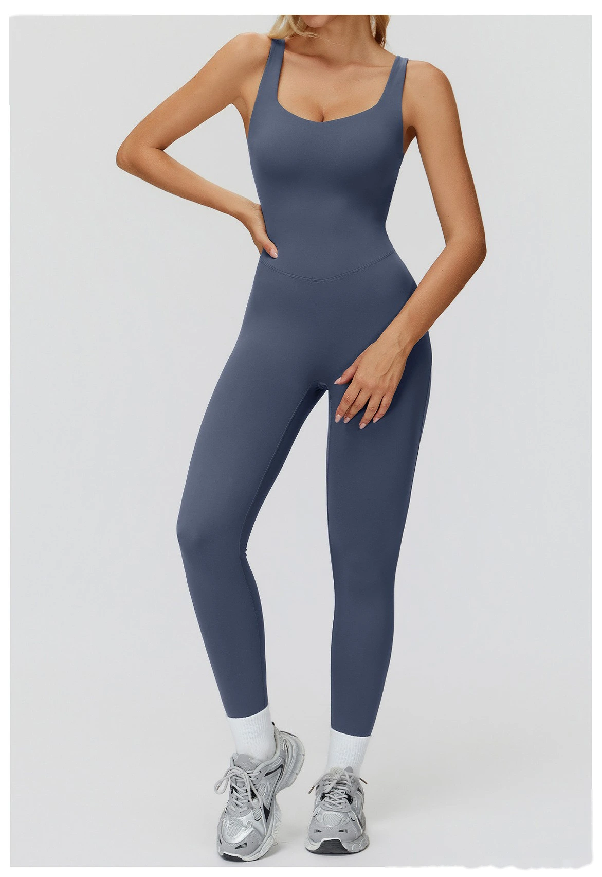 Women's Sexy Slim-Fit High Elastic Yoga Unitard - Customizable One-Piece Workout Gear for Running & Fitness detail