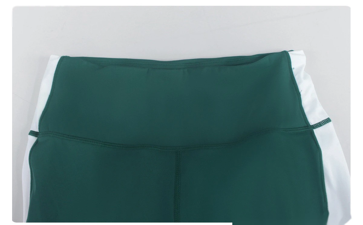 Women’s Custom Color Block Running Pants High Waist Tummy Control Butt Lifting Yoga Fitness Leggings detail