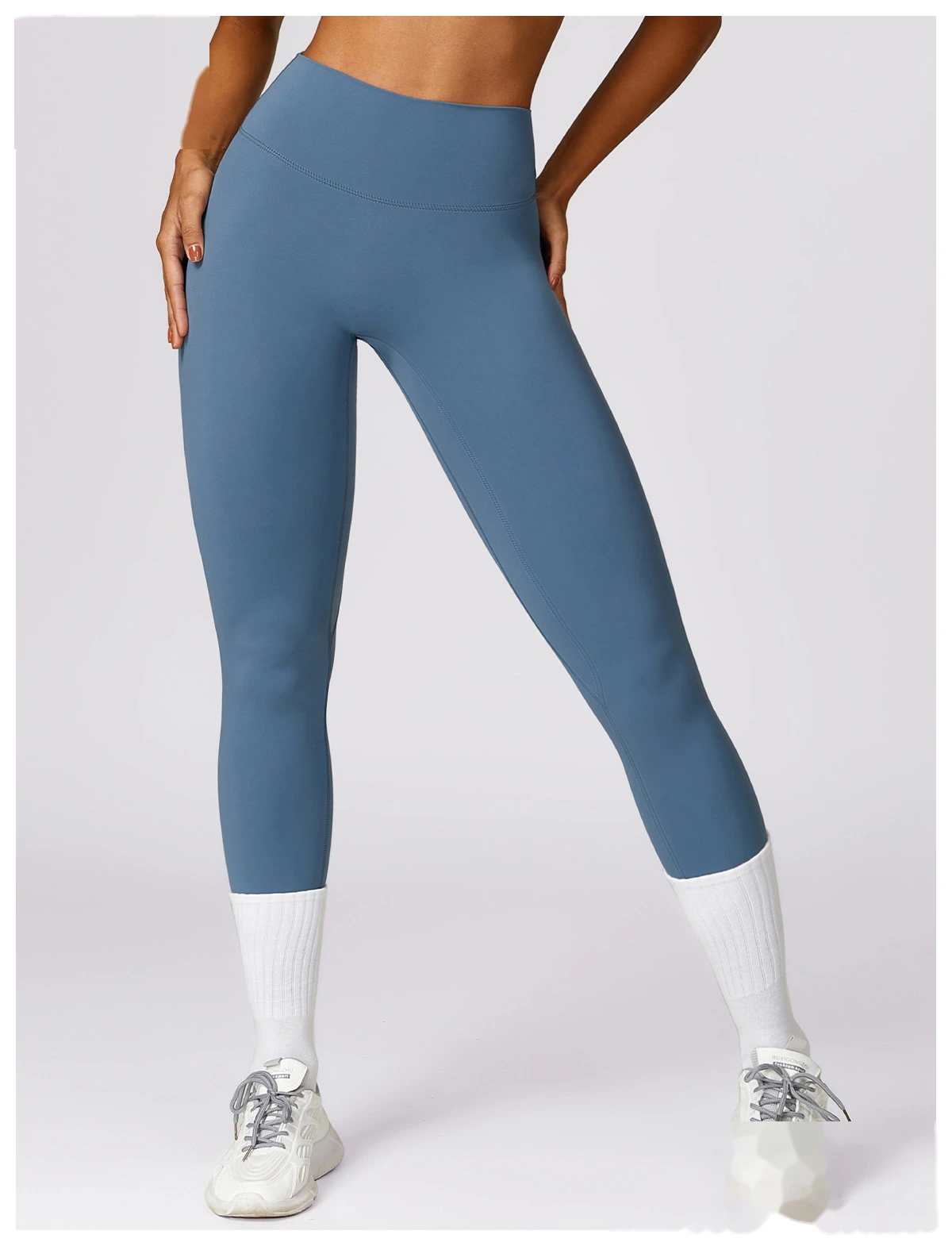 Customized yoga pants sanding, abdomen lifting and hip lifting, high waist wearing running and fitness pants. detail