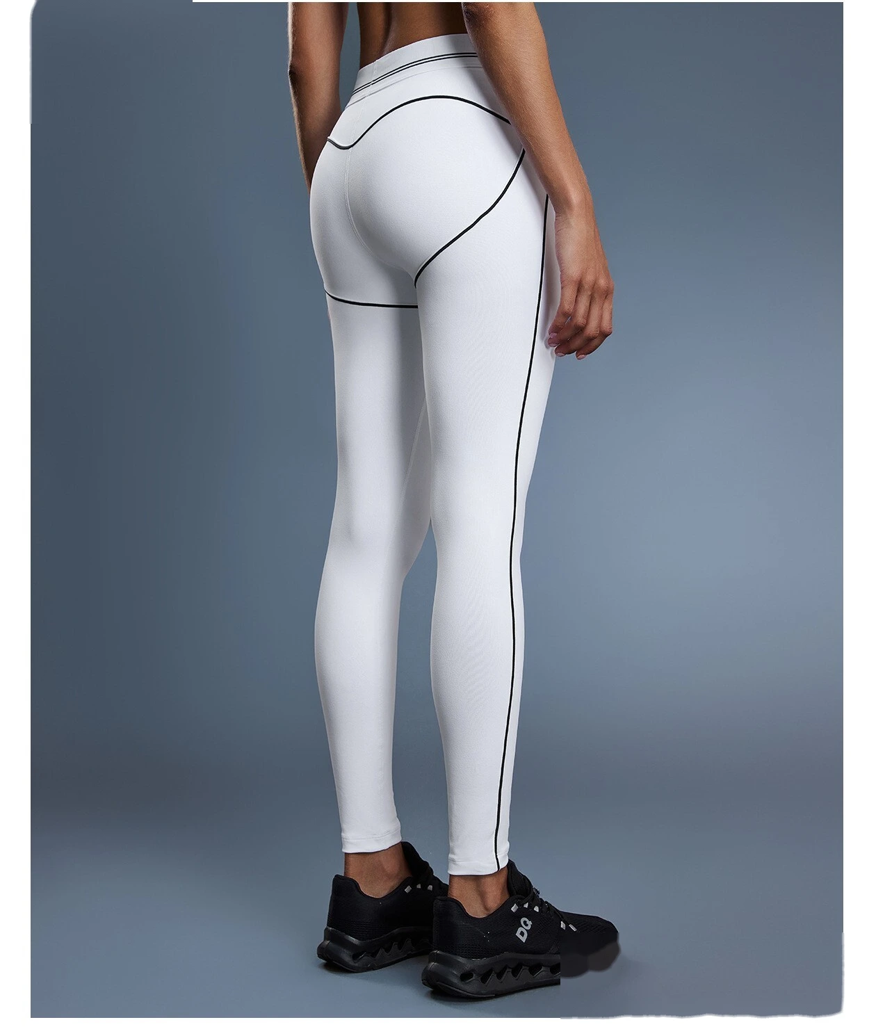 Stylish Color-Block High-Stretch Yoga Capris - Tummy-Control Butt-Lifting Tights for Running & Fitness detail