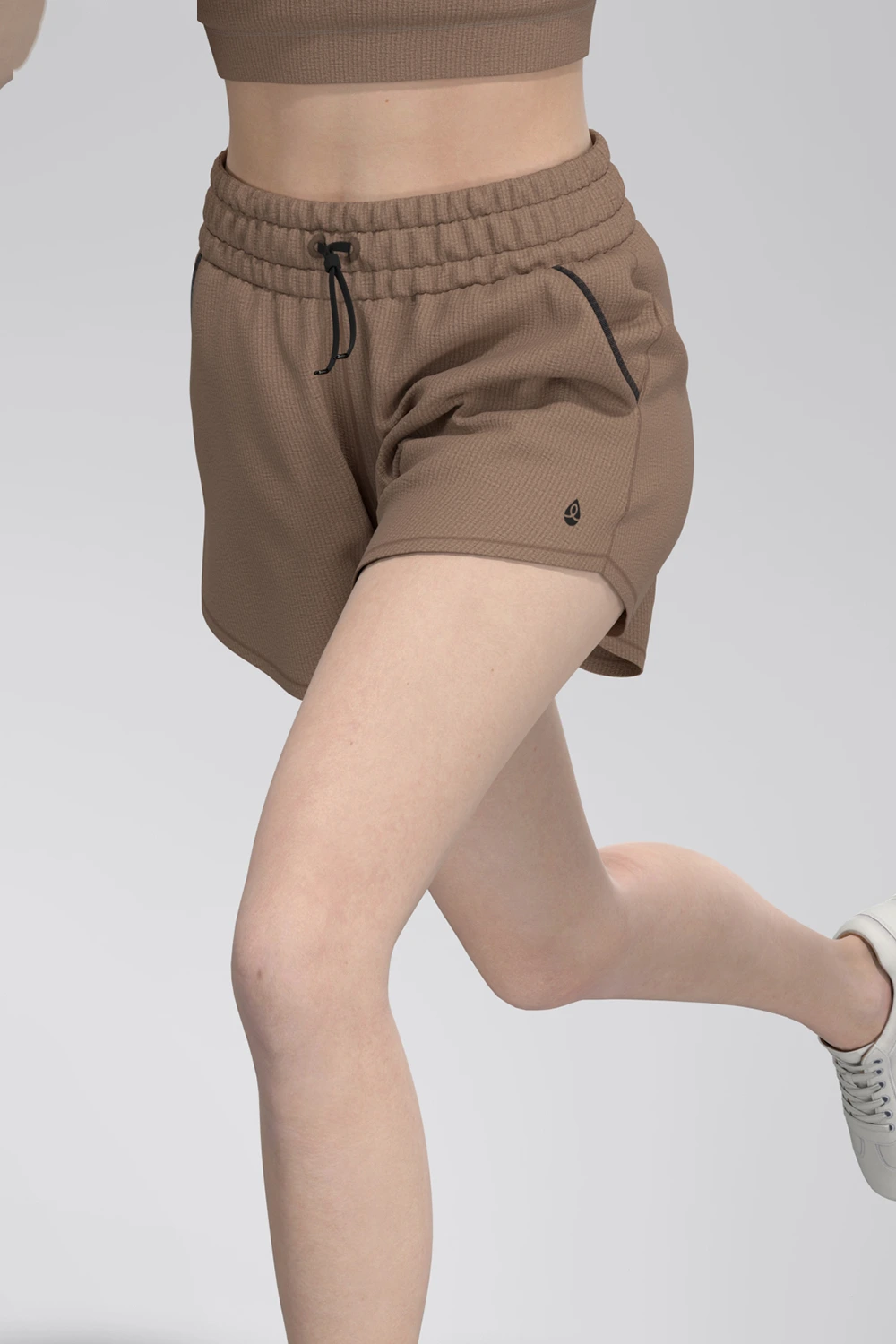 Women's athletic shorts high waisted running pants with pockets detail