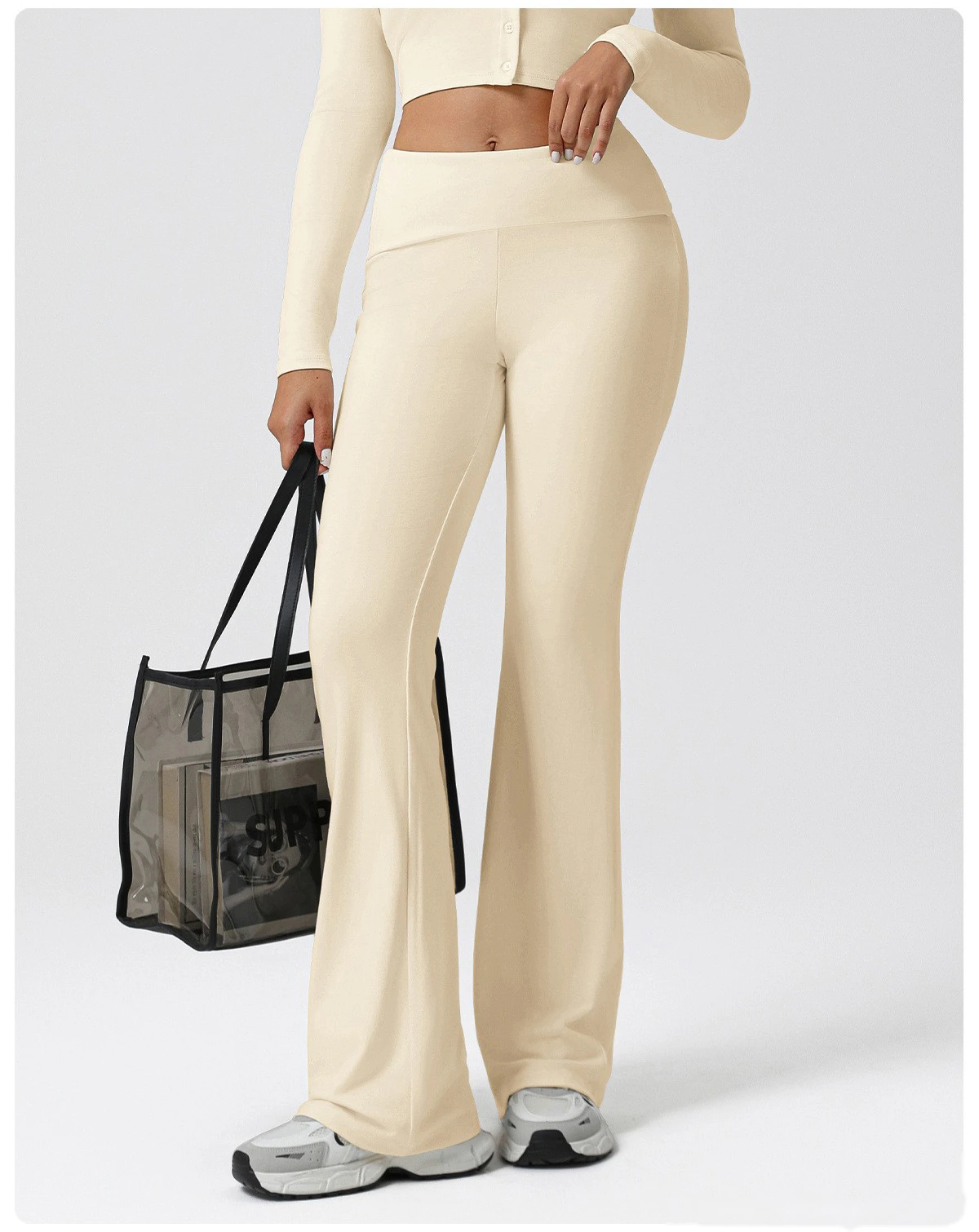 Customized sports casual micro-pants, high waist hip yoga pants, training fitness pants. detail