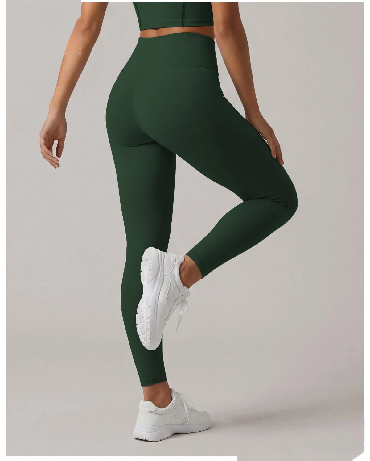 Women High Intensity Sports Outfit, Shockproof Tank Bra + High Waist Slim Training Pants Quick Dry Yoga Set detail