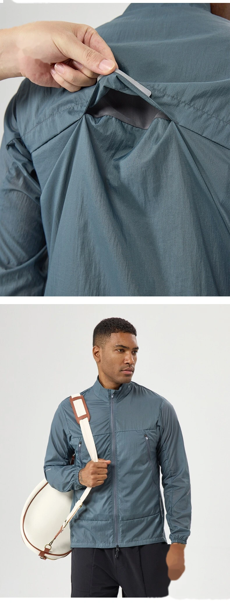 Customizable Men's UV Protection Jacket | Light & Breathable, Quick-Dry, Ideal for Outdoor Sports detail
