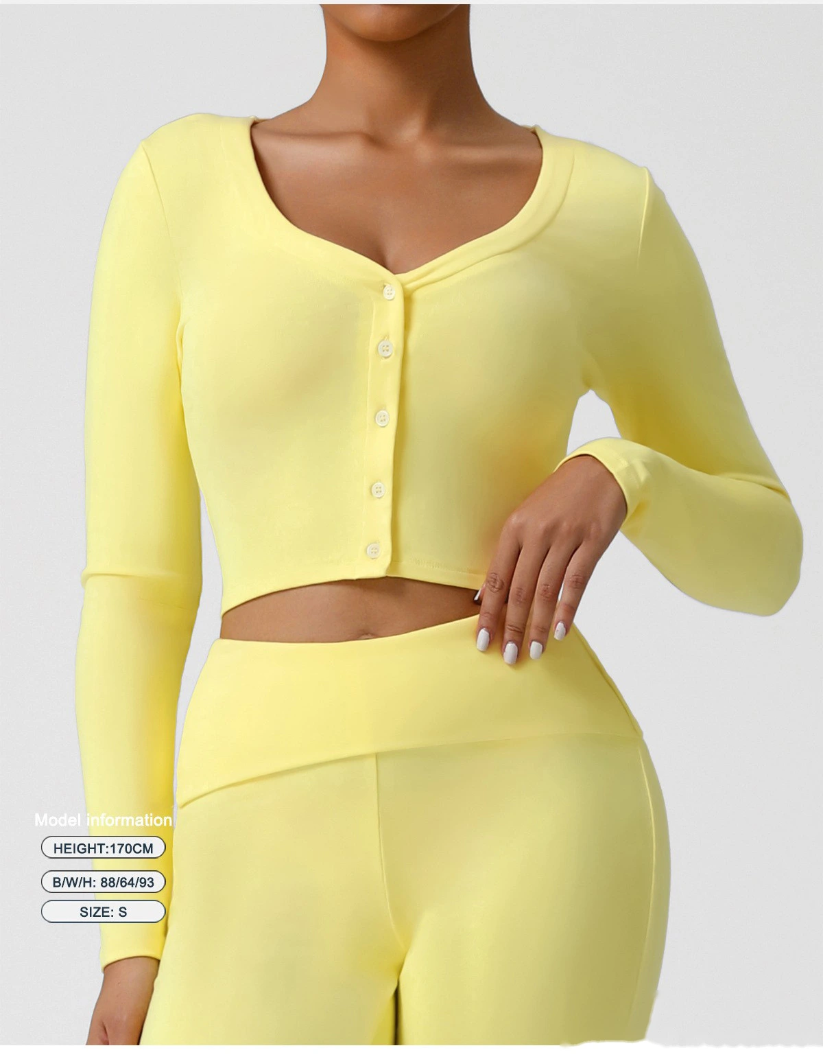 Customized autumn and winter thread sports fitness cardigan slim long-sleeved yoga jacket detail
