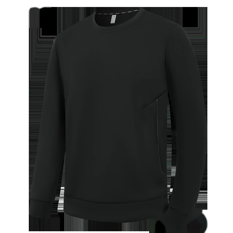 Autumn and winter new round neck men's long-sleeved outdoor sweater casual sports shirt Joker warm T-shirt detail
