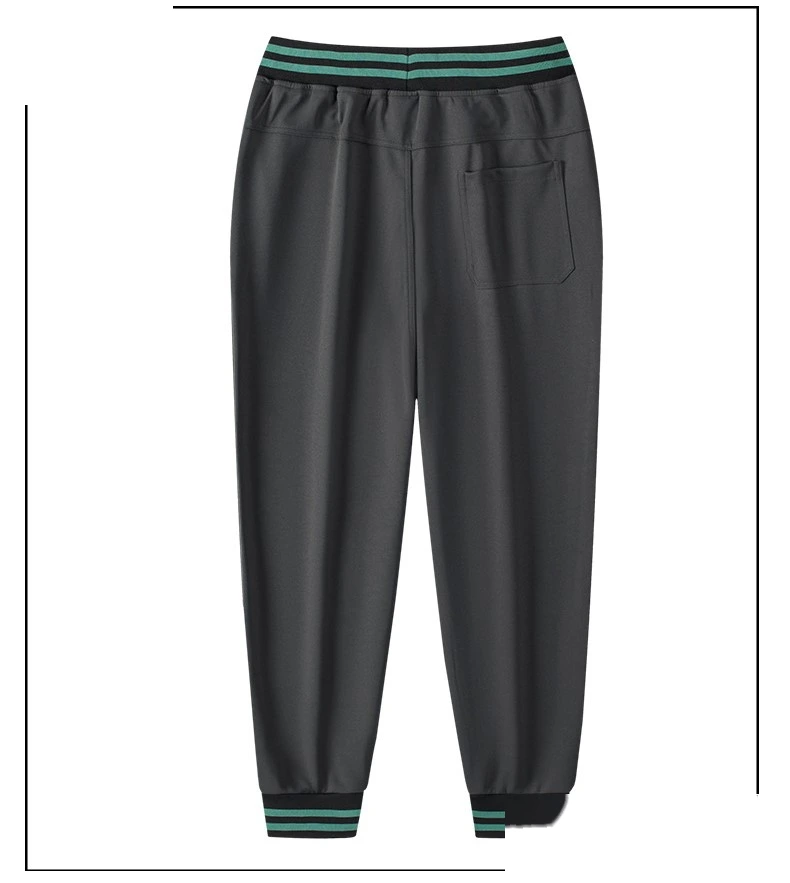 Men jogger pants loose running stripe rib athletic jogging sweatpants detail