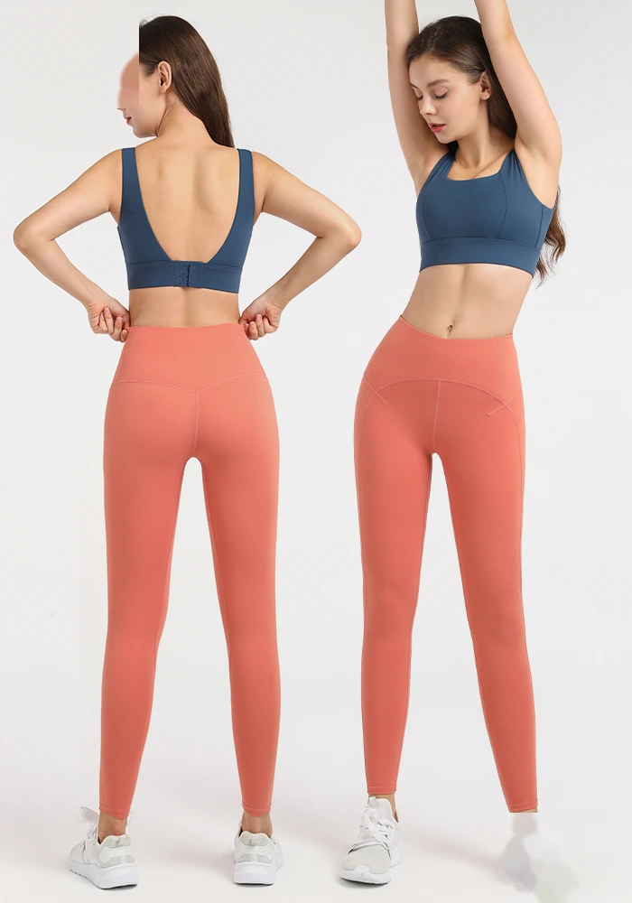 Womens high waisted leggings tummy control slimming yoga pants detail