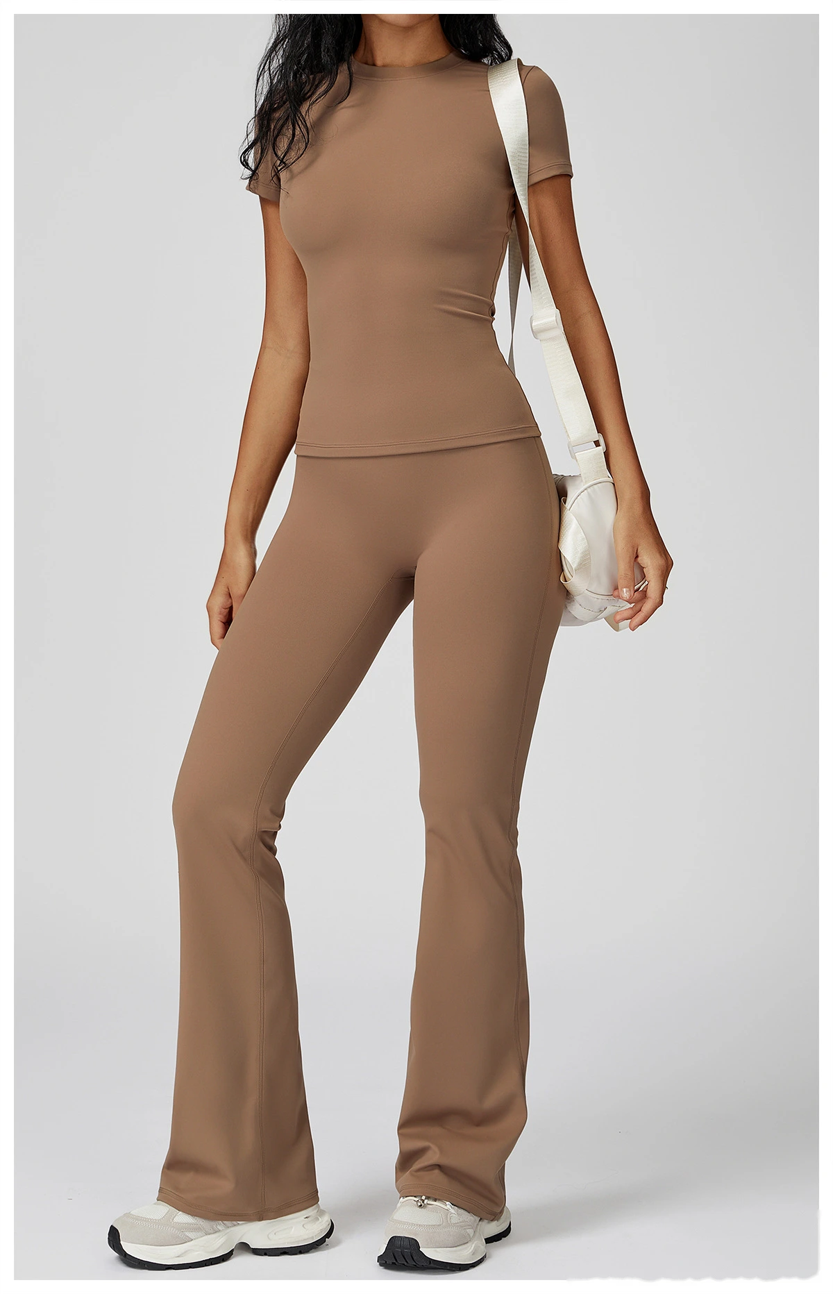 Custom-made ladies' comfortable, high-elastic, abdomen-lifting, hip-lifting, yoga pants and dance pants detail