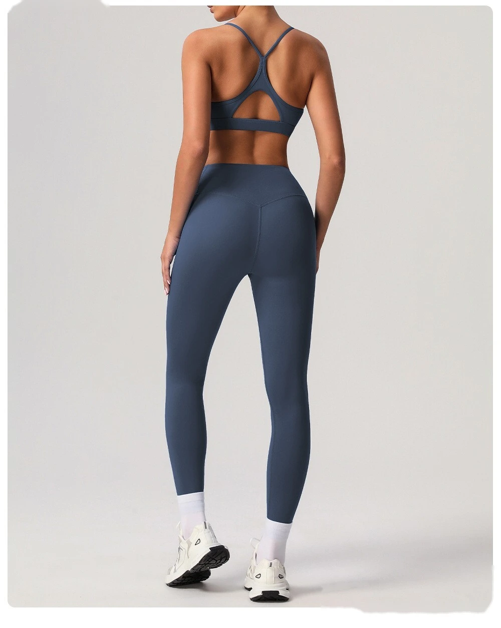 Quick-drying yoga pants, high waist and hips, tight-fitting exercise pants, running fitness pants detail