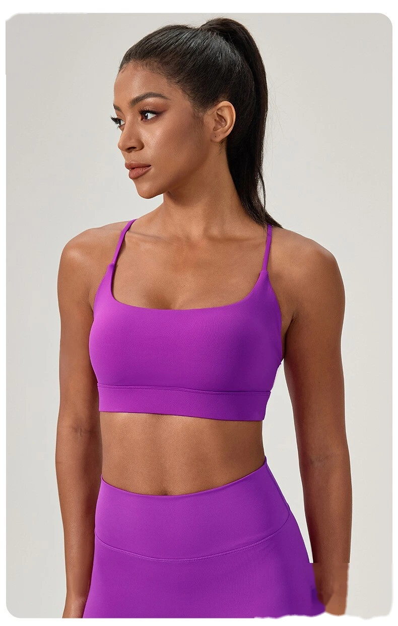 Custom Women's Feminine Beauty Back Yoga Bra | Push-Up, Shock-Absorbing, for Fitness & Running detail