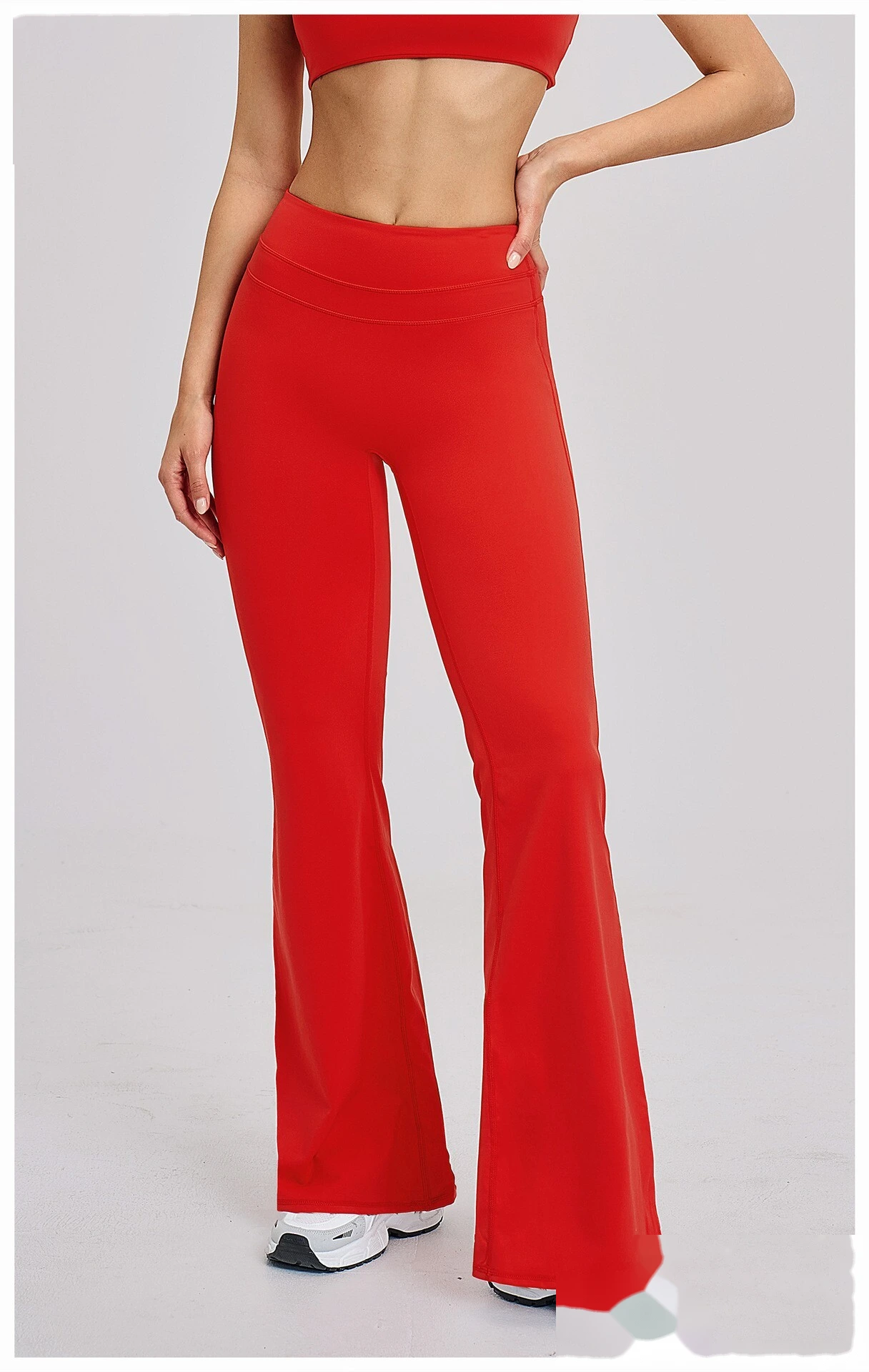 Bulk Custom High Waist Bootcut Yoga Pants - Breathable Butt Lifting Fitness Gym Pants detail