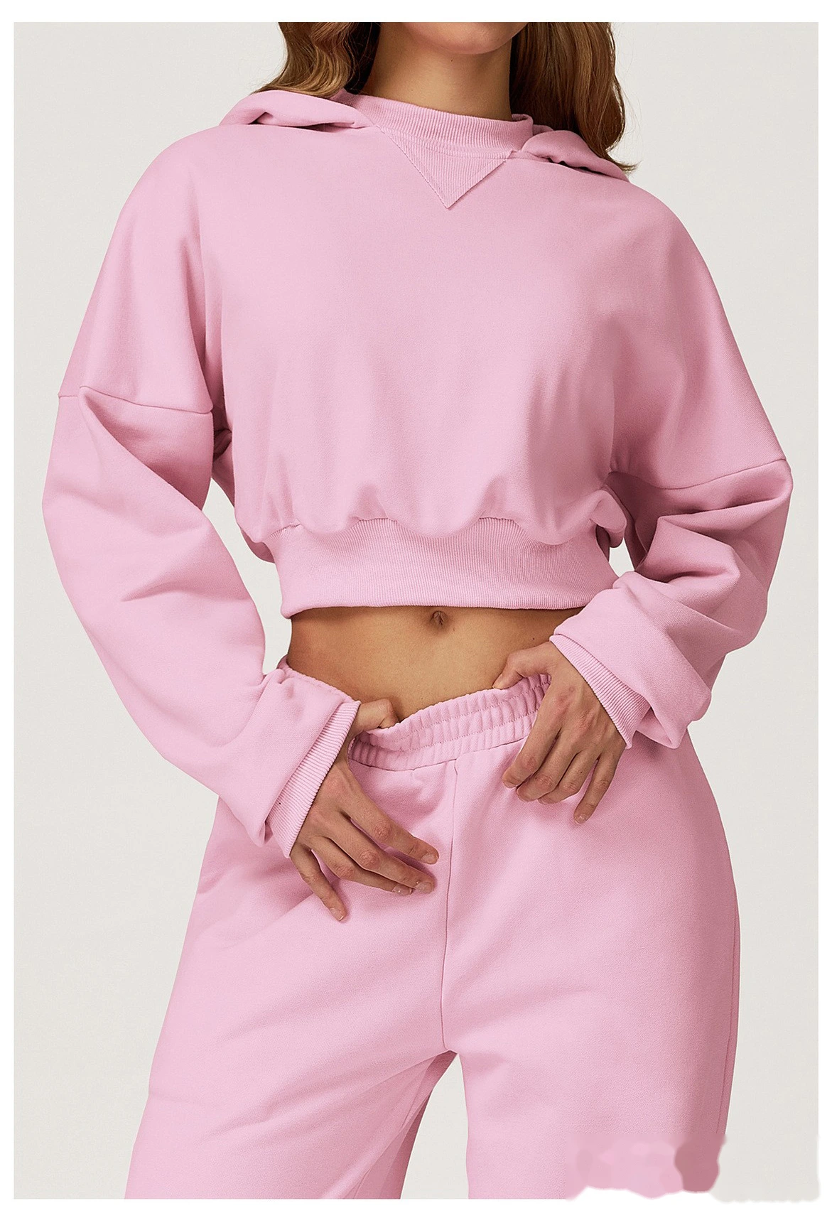 Custom fashion hooded sweater autumn and winter casual loose coat women's outdoor sportswear detail