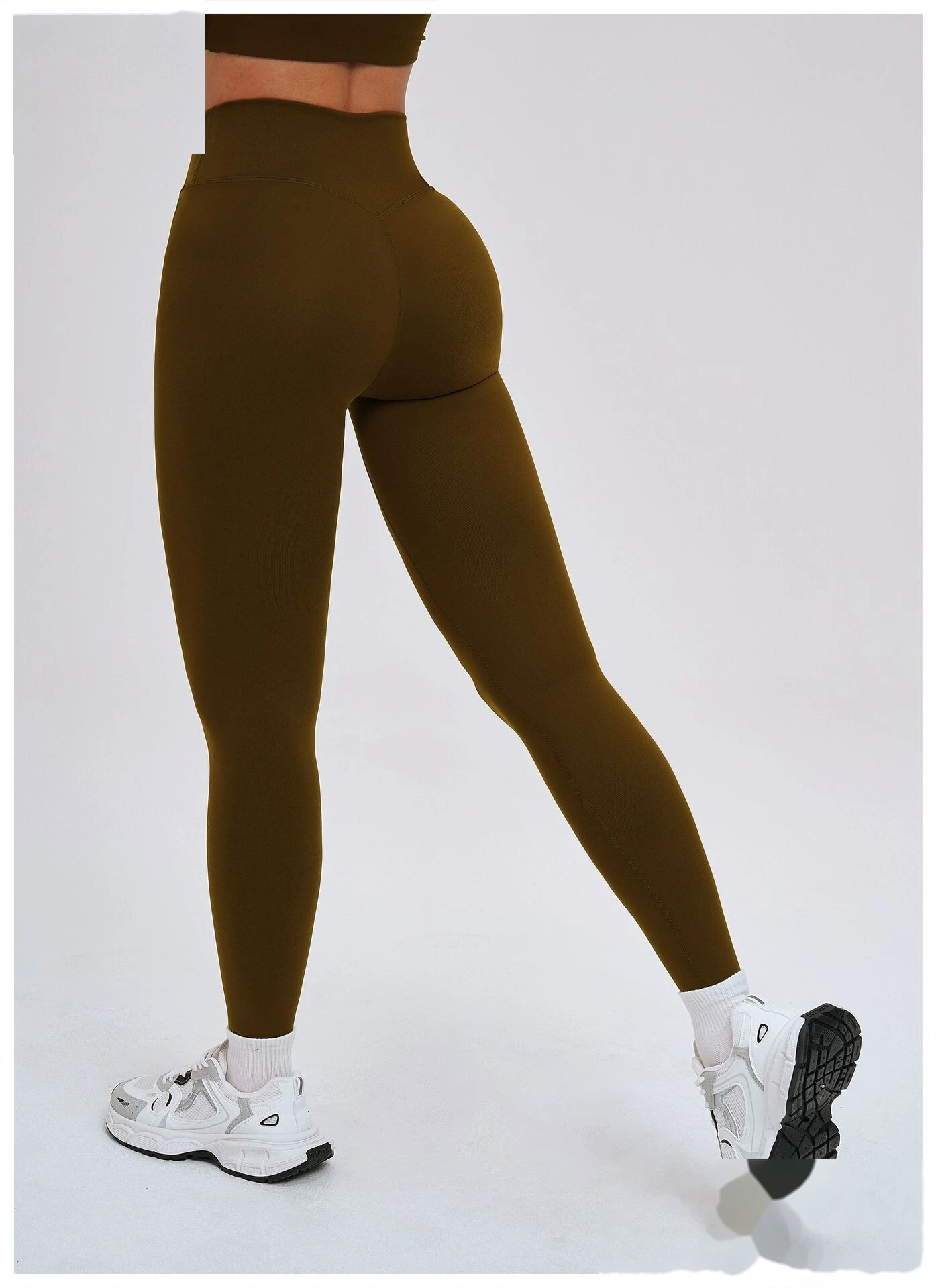 Custom High Waisted Yoga Pants No Camel Toe Tight Butt Lifting Sports Leggings for Outdoor Workout detail