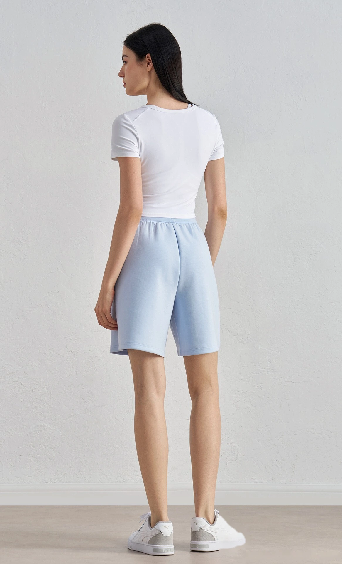 Air layer running shorts loose casual fitness five-point shorts female fitness shorts detail