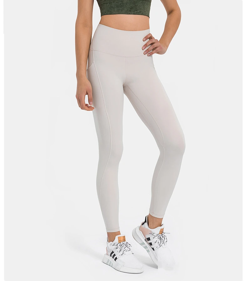 Womens leggings high waist butt lift pants with phone pockets detail