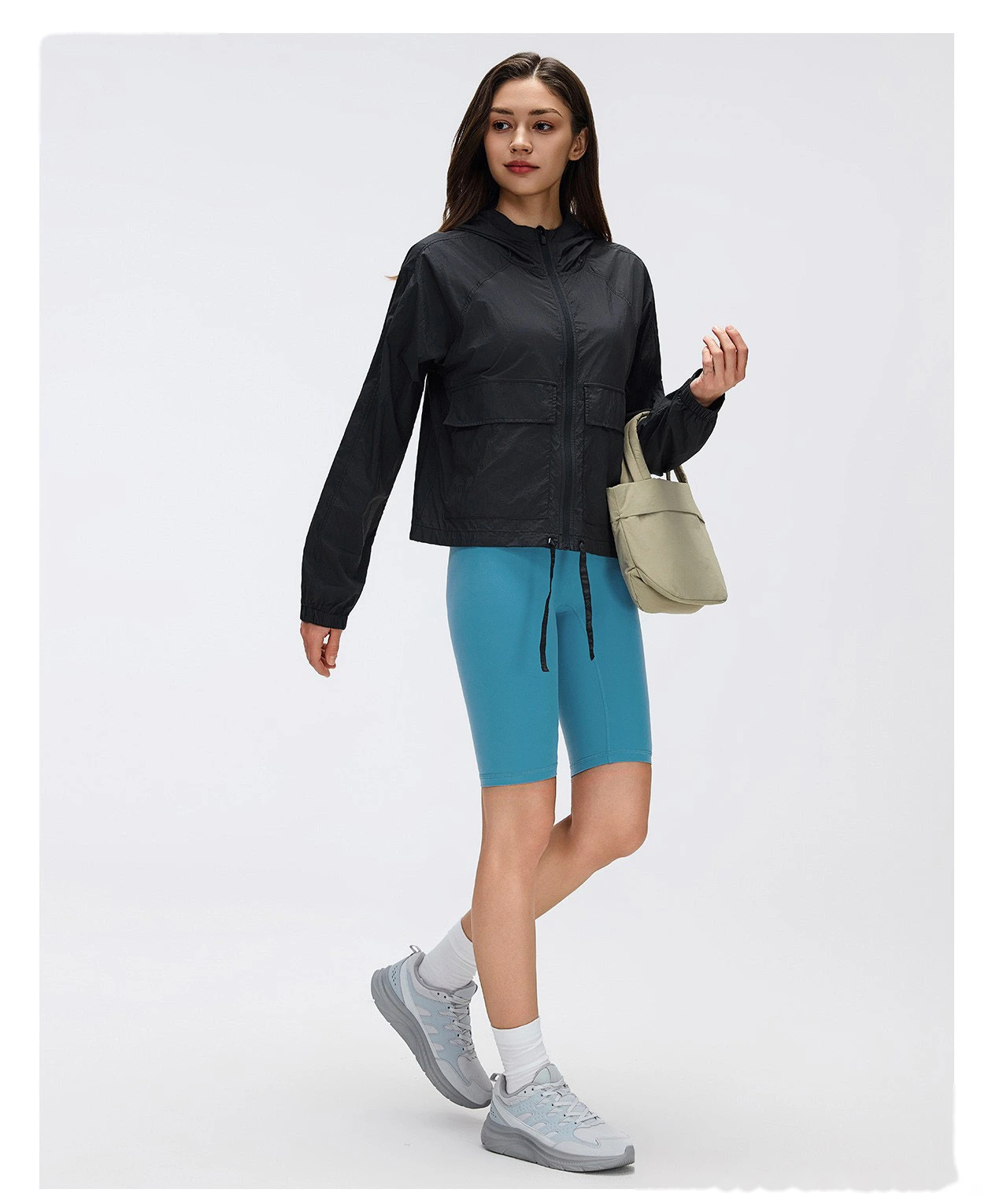 Bulk Custom UV Protection Hooded Top - Women's Lightweight Water-Resistant Loose Long Sleeve Sports Outerwear detail