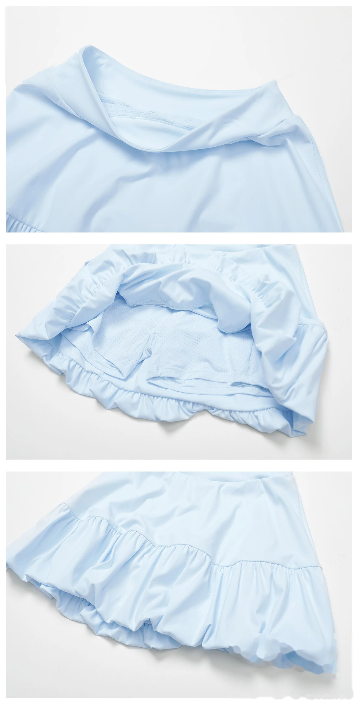 Fake two-piece short skirt Quick-drying breathable anti-exposure tennis skirt Leisure fitness running skirt detail