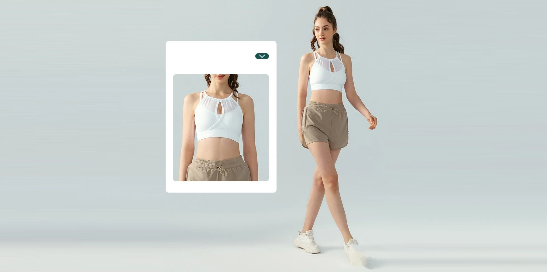 Custom women mesh fake 2 pcs drawstring sports shorts running 2 in 1 shorts Factory OEM Low MOQ detail