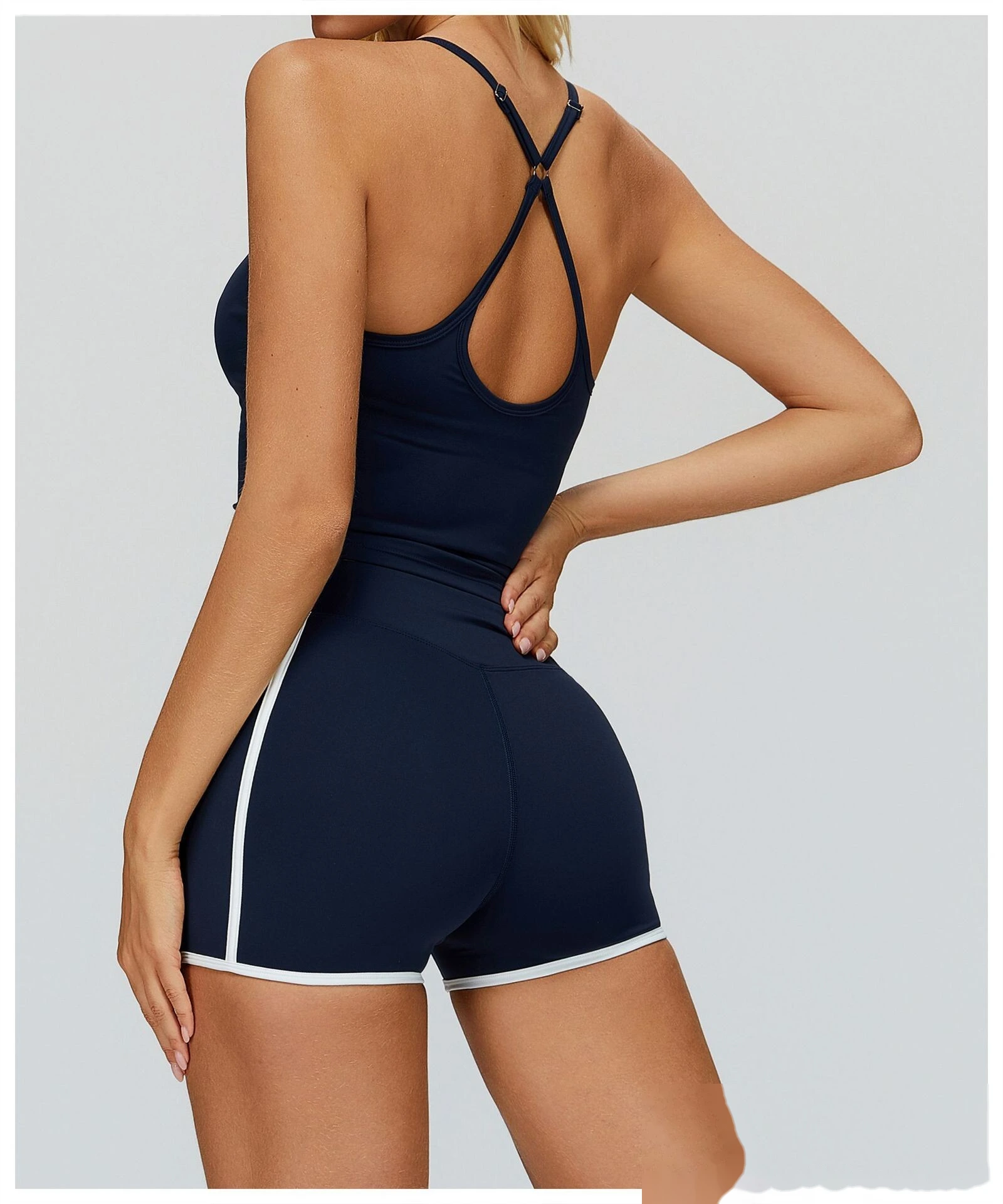 Custom Naked-Feel Yoga Tank Top - Women’s Cross Back Tight Sports Bra for Running Fitness detail