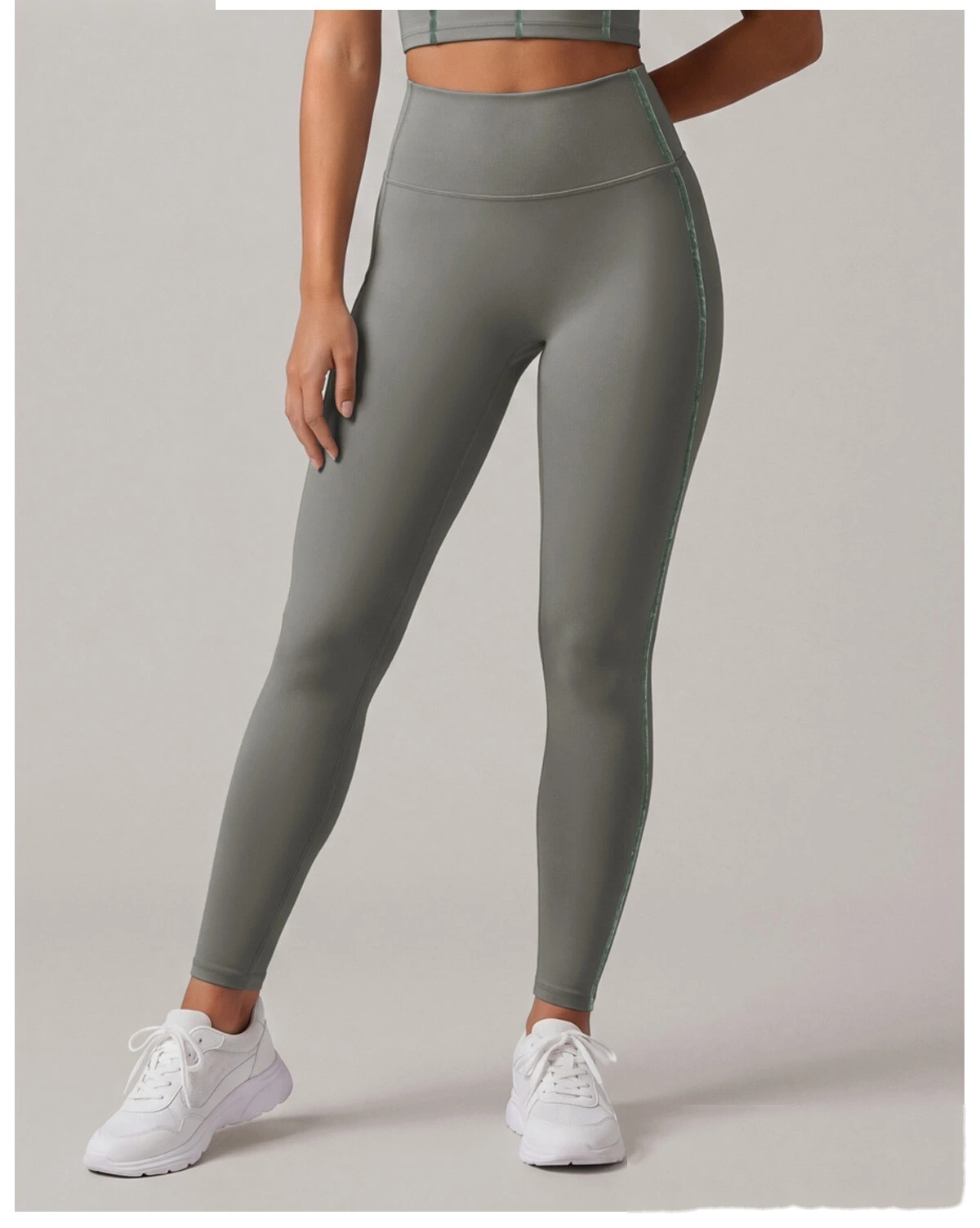 Women High Intensity Sports Outfit, Shockproof Tank Bra + High Waist Slim Training Pants Quick Dry Yoga Set detail