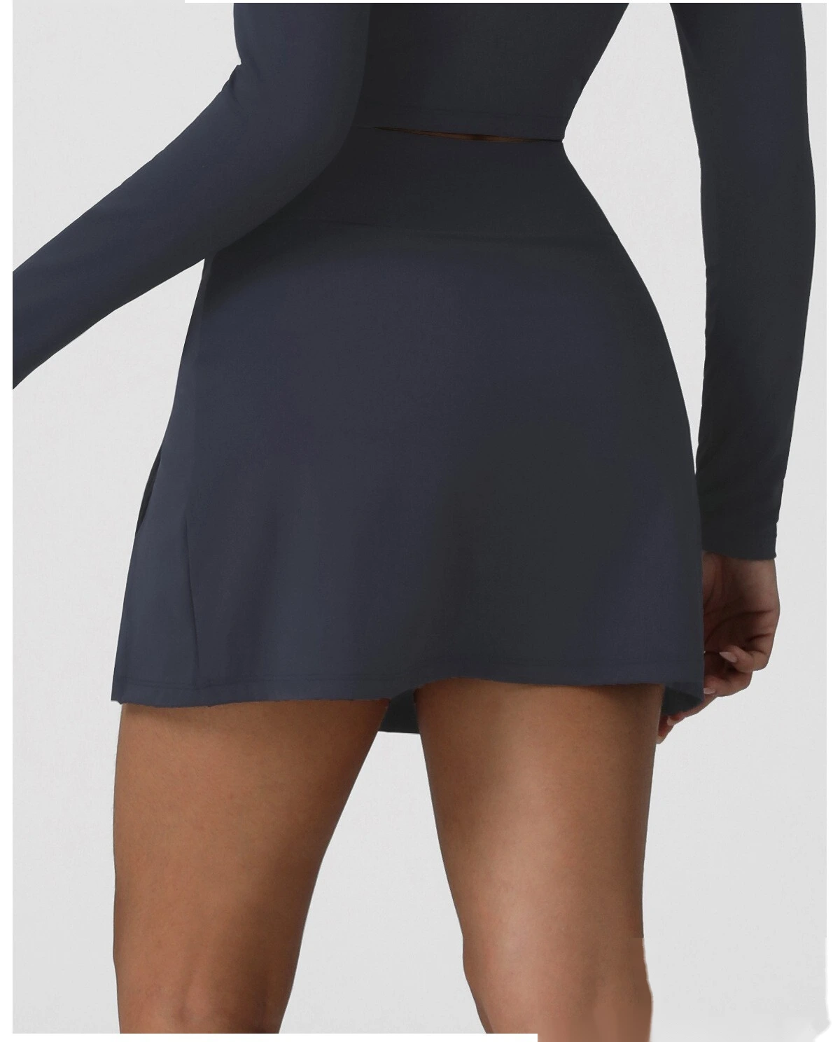 Custom yoga sports jacket backless sexy slim long sleeve female dance training fitness suit with pad. detail