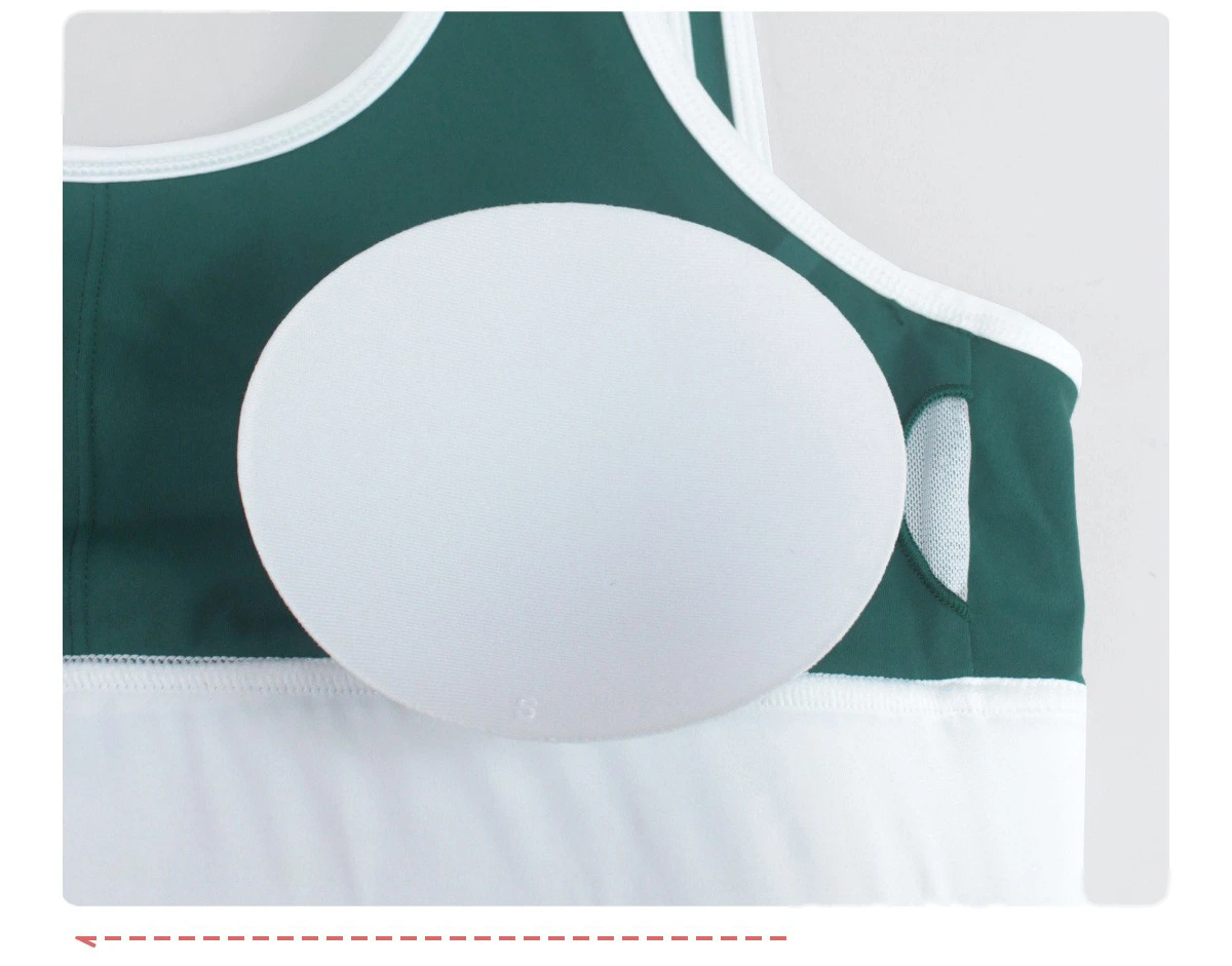Women’s Custom High Stretch Quick Dry Color Block Sports Bra Beauty Back Yoga Bra Tank Top detail
