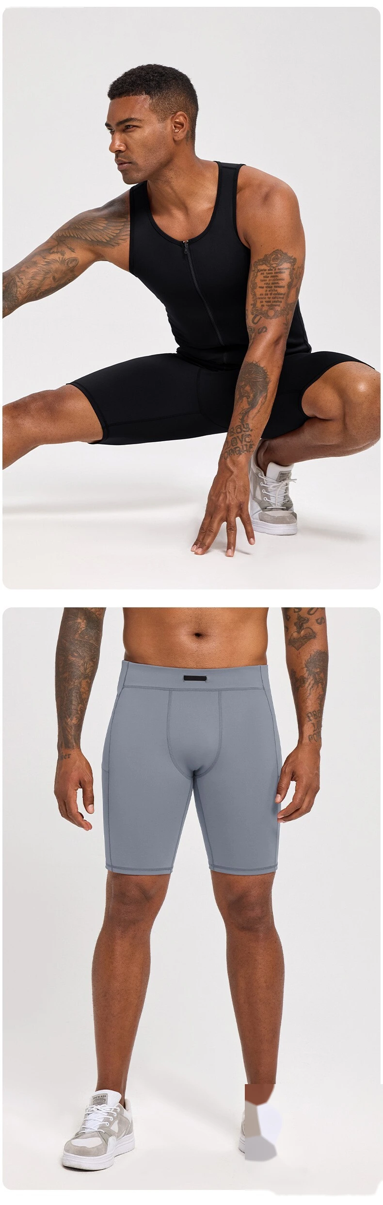 Men's Strong Shaping Compression Tight Shorts Quick Dry Breathable Summer Sports Half Pants detail