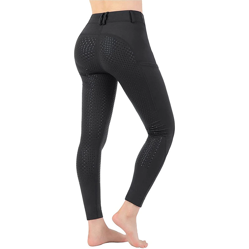 Women breeches pants full seat silicone grip horse riding tights jodhpurs detail