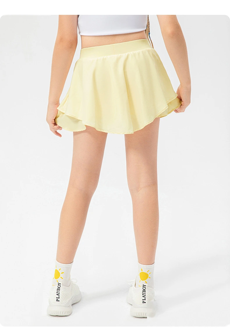 Girls tennis skirt with pockets high waisted athletic golf skort detail